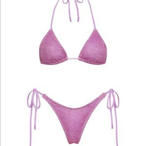 Traingl bikini - violet sparkle